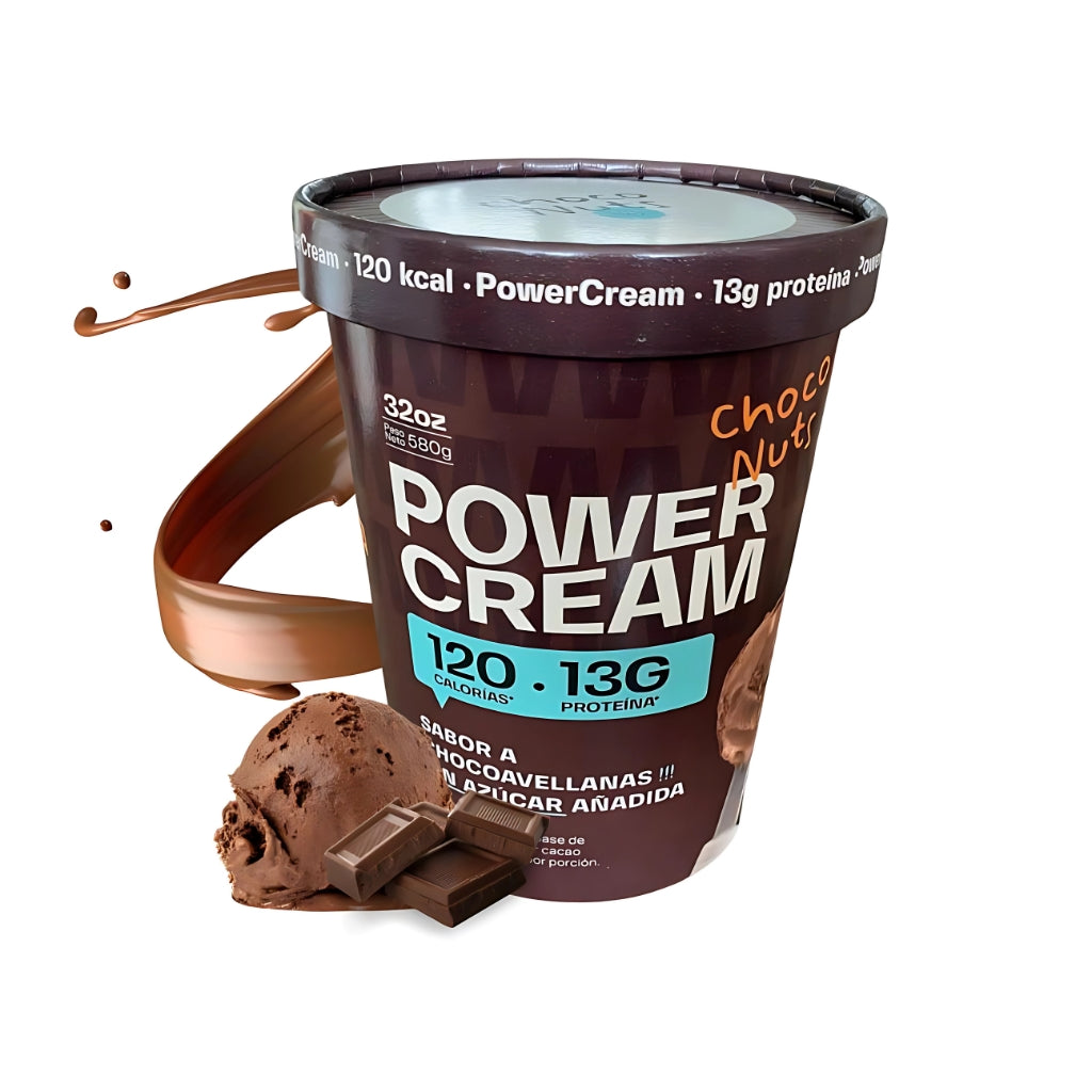 Helado proteico sin azúcar sabor choco-avellana - Power Cream