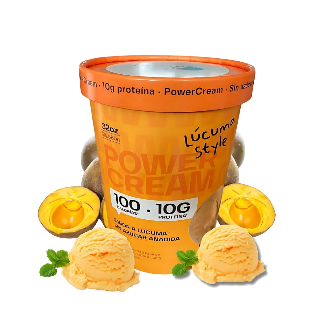 Helado proteico sin azúcar sabor lúcuma - Power Cream