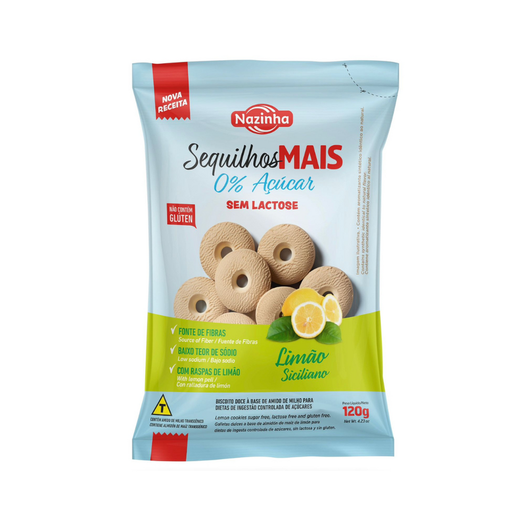 Galletas de Maicena Zero Azúcar sabor limón - Nazinha