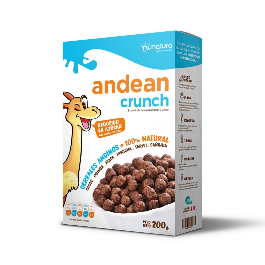 Cereal Andean Crunch sabor chocolate - Nunatura