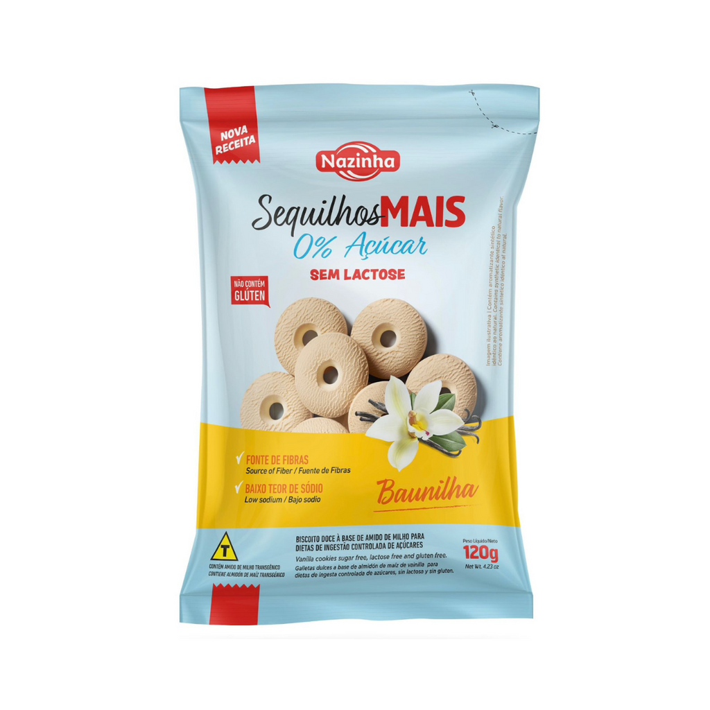 Galletas de Maicena Zero Azúcar sabor vainilla - Nazinha