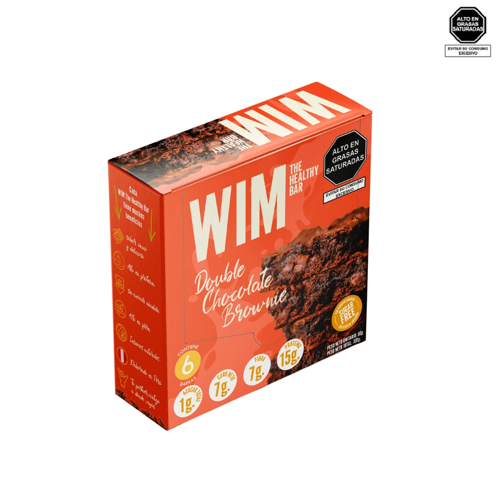 Barra de proteína sabor Doble chocolate brownie - Wim