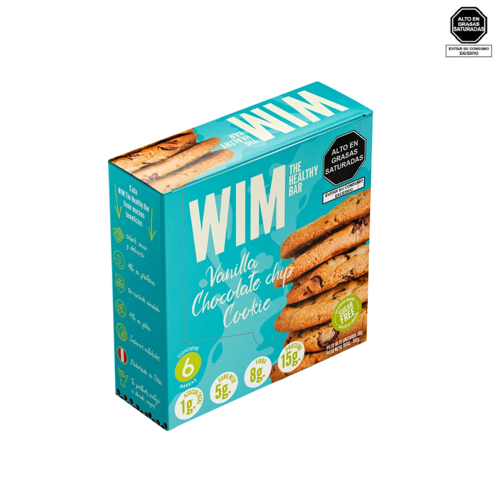 Barra de proteína sabor Vainilla chocolate chip - Wim