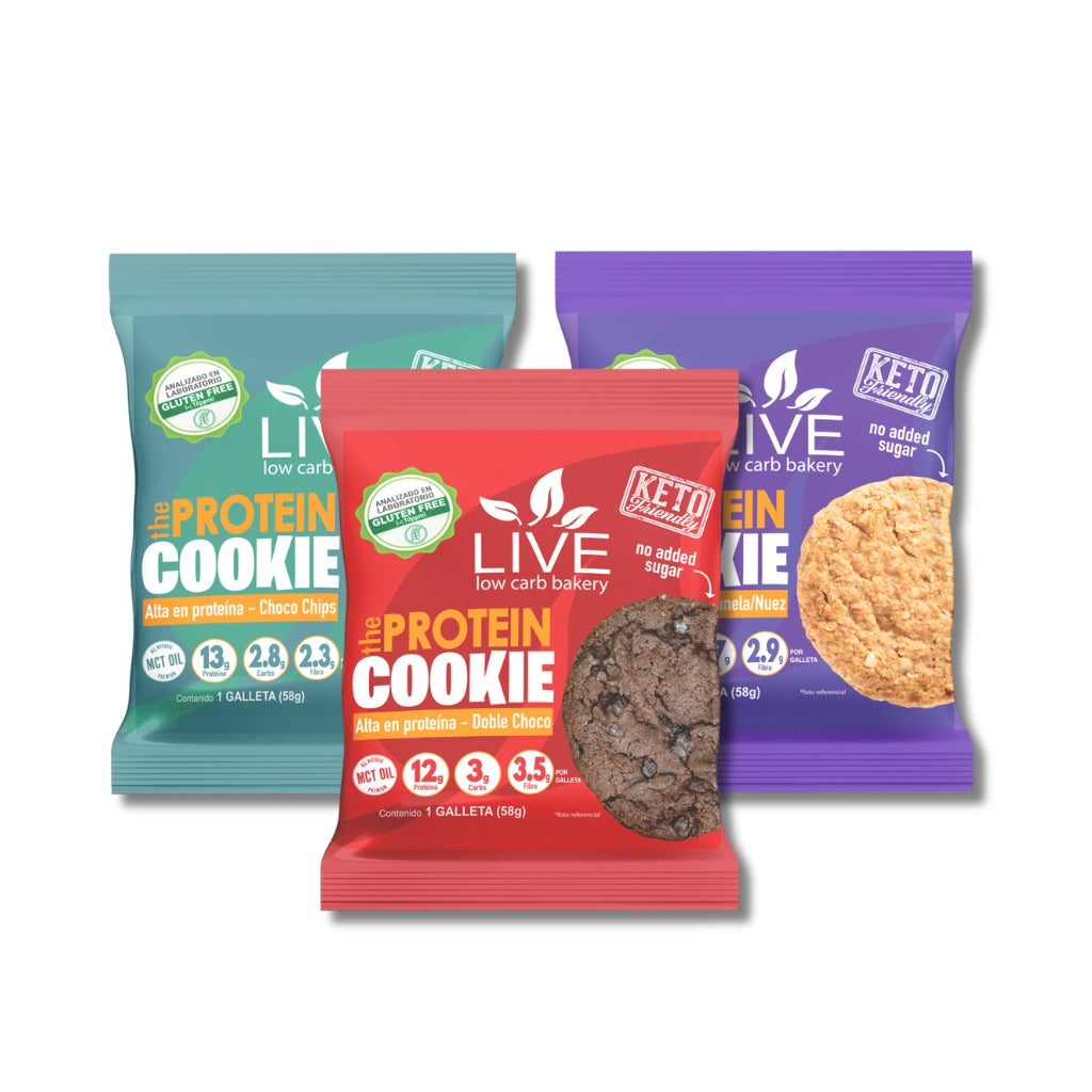 Pack 3 galletas proteicas y keto friendly surtidas - Kausana