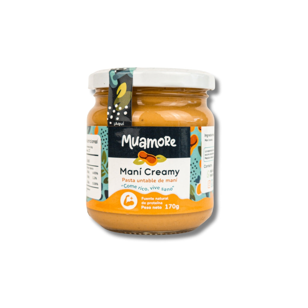 Mantequilla de maní cremosa 170g - Muamore