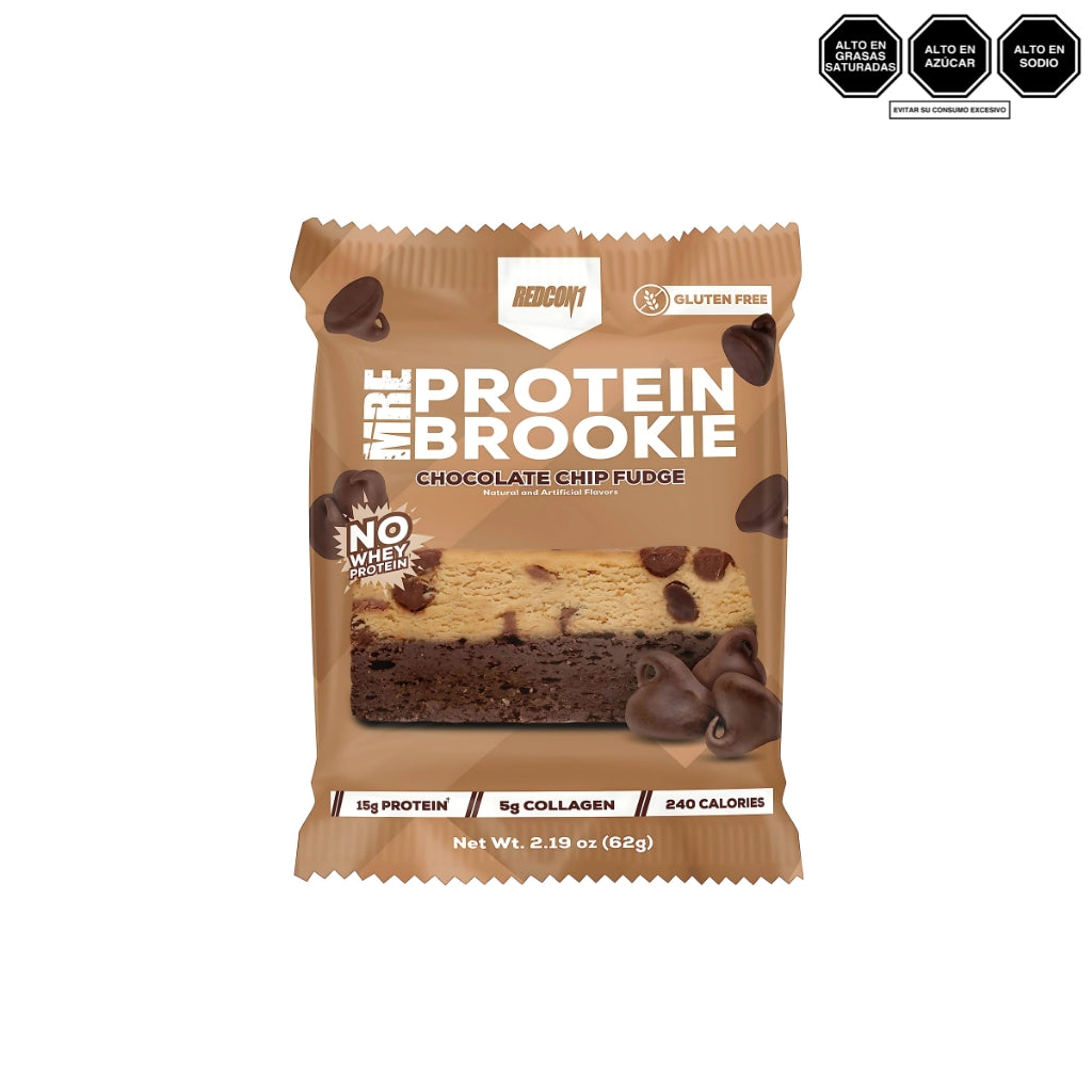 Brookie proteico sabor chocolate chip fudge 62g - RedCon1