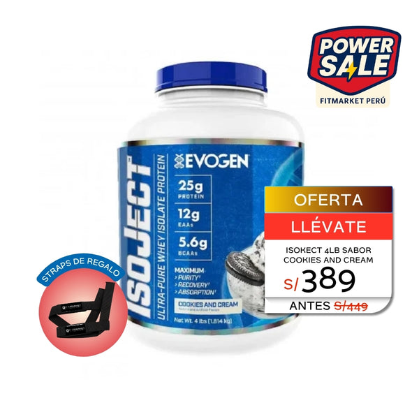 ISOJECT ULTRA PURE WHEY ISOLATE SABOR COOKIES AND CREAM 4LB - EVOGEN