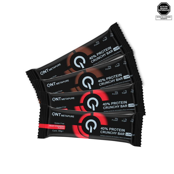 Pack 4 barras de proteína Crunchy Bar - QNT