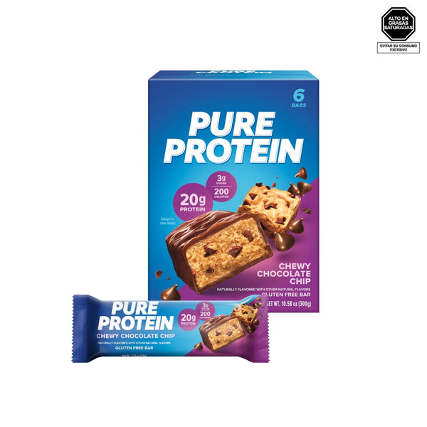 Barra de proteína Pure Protein sabor chewy chocolate chip 50g - Pure Protein