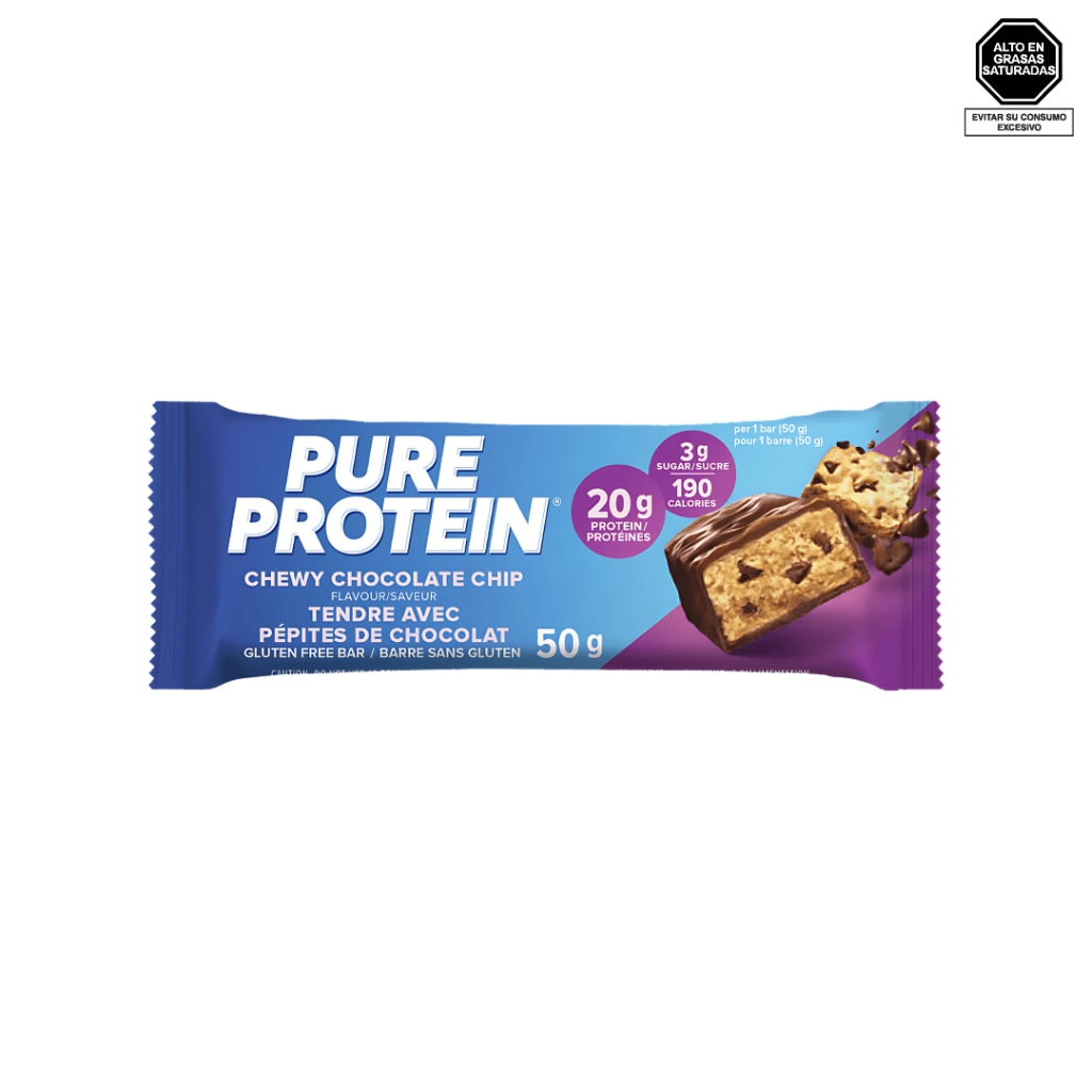 Barra de proteína Pure Protein sabor chewy chocolate chip 50g - Pure Protein