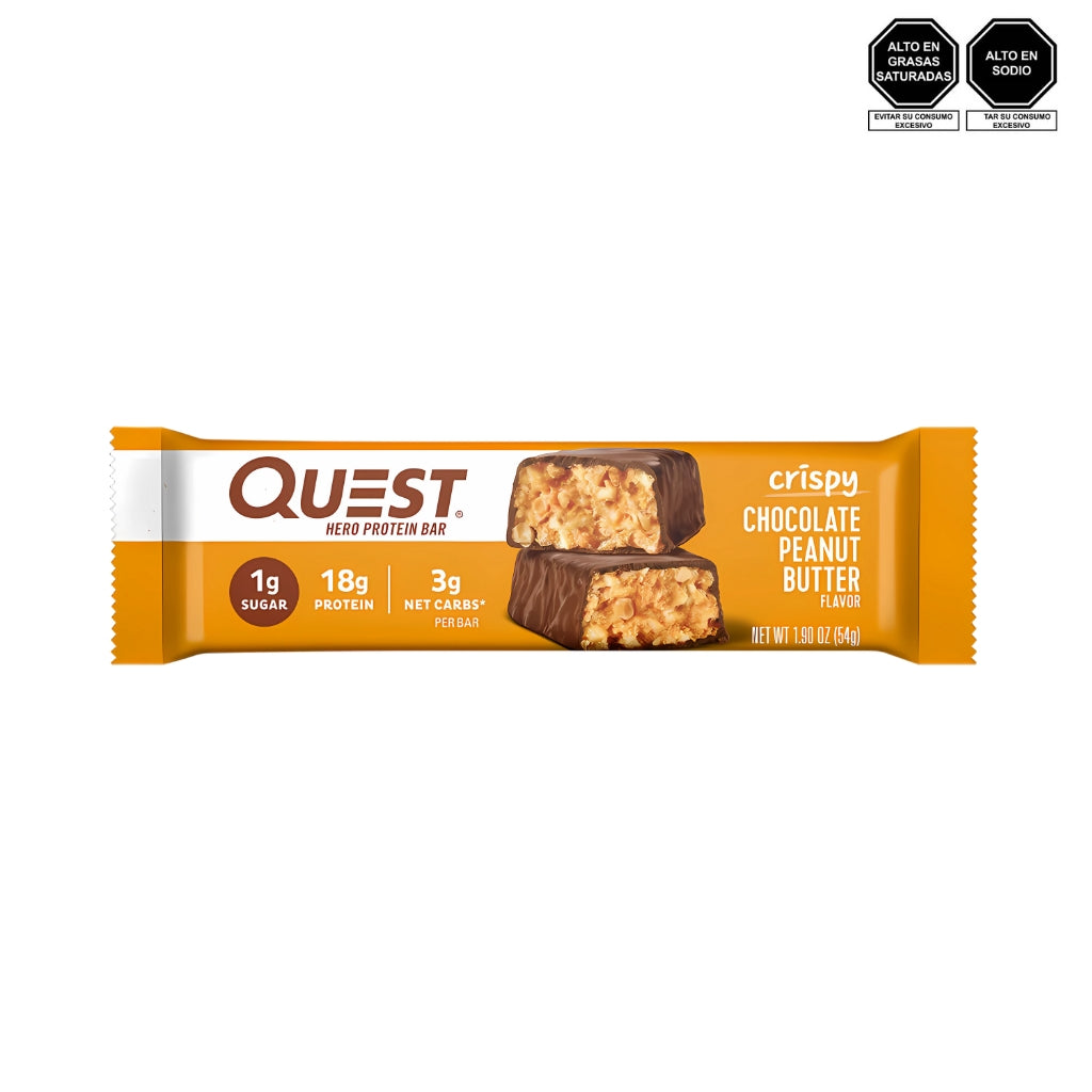 Barra de proteína crispy sabor chocolate peanut butter - QUEST