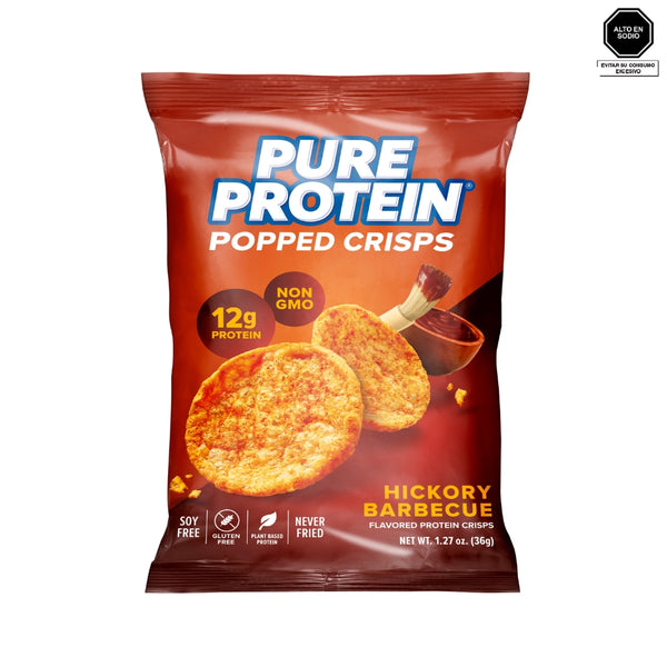 Popped crisps sabor hickory bbq 36g - Pure Protein