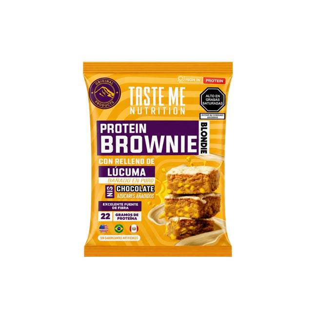 Brownie proteico sabor Lúcuma 100g - Taste Me Nutrition