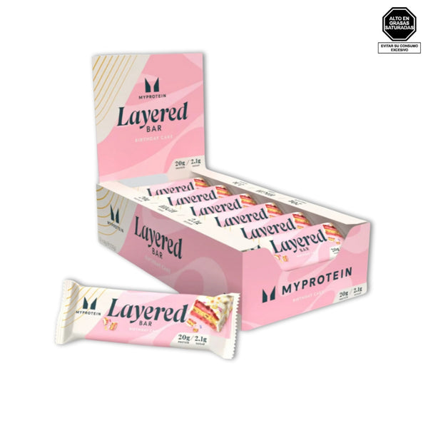 Barra de proteína Triple Layered sabor birthday cake 68g - My Protein