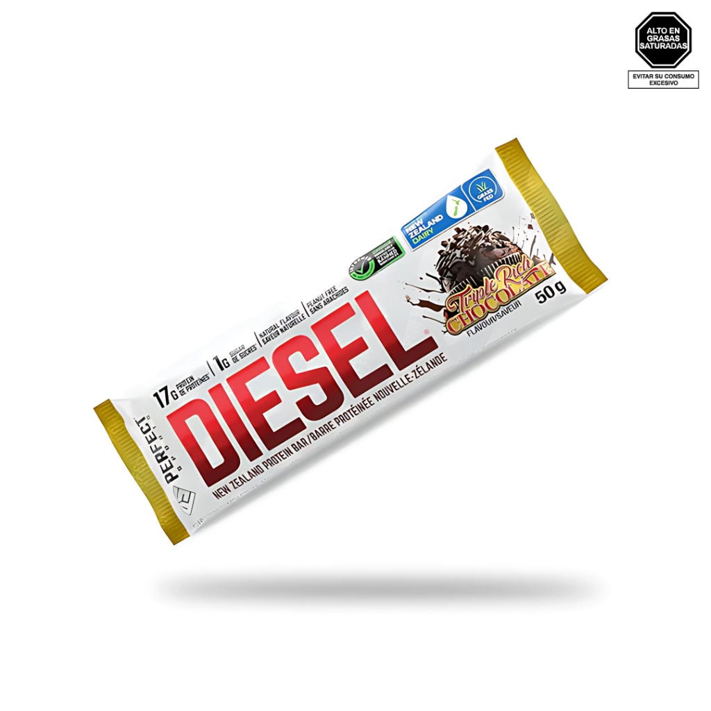 Barra de proteína DIESEL sabor real chocolate 50g - Perfect Sports