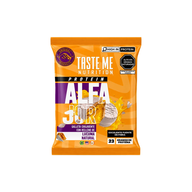 Alfajor proteico con avena sabor lúcuma 80g - Taste Me Nutrition