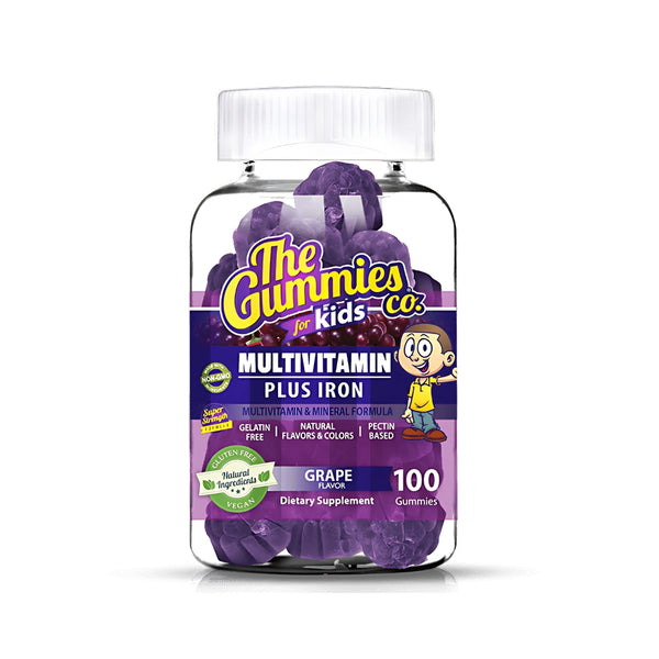 Gomitas Multivitaminicas reforzadas con hierro de 100 cápsulas - The Gummies for the Kids Co.