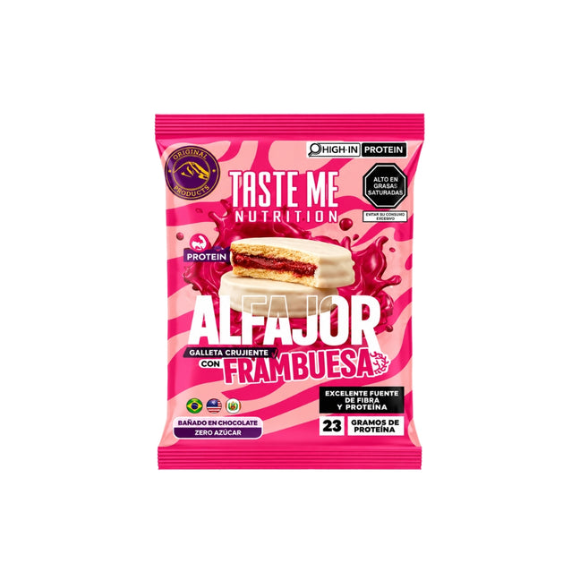 Alfajor proteico con avena sabor frambuesa 80g - Taste Me Nutrition