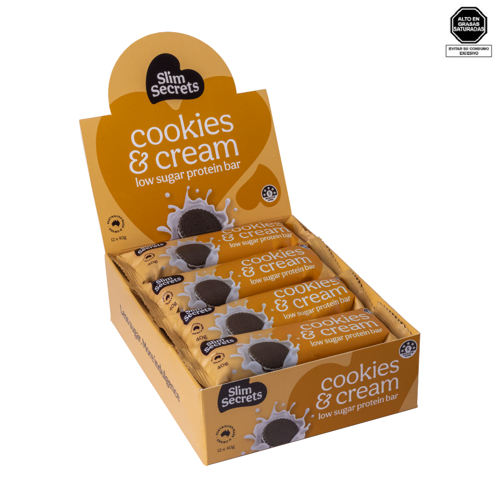 Barra de proteína sabor Cookies & Cream - Slim Secrets