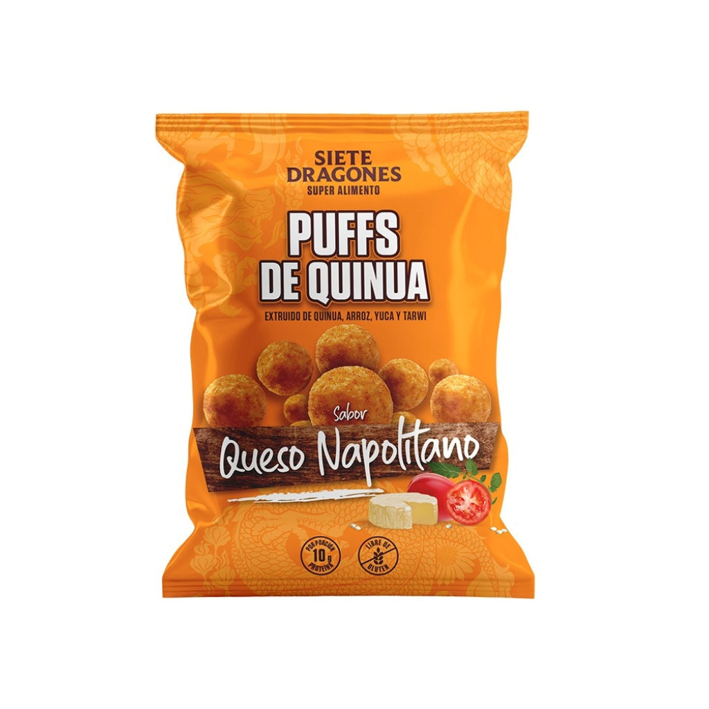 Puffs de quinua sabor Queso Napolitano - Siete Dragones