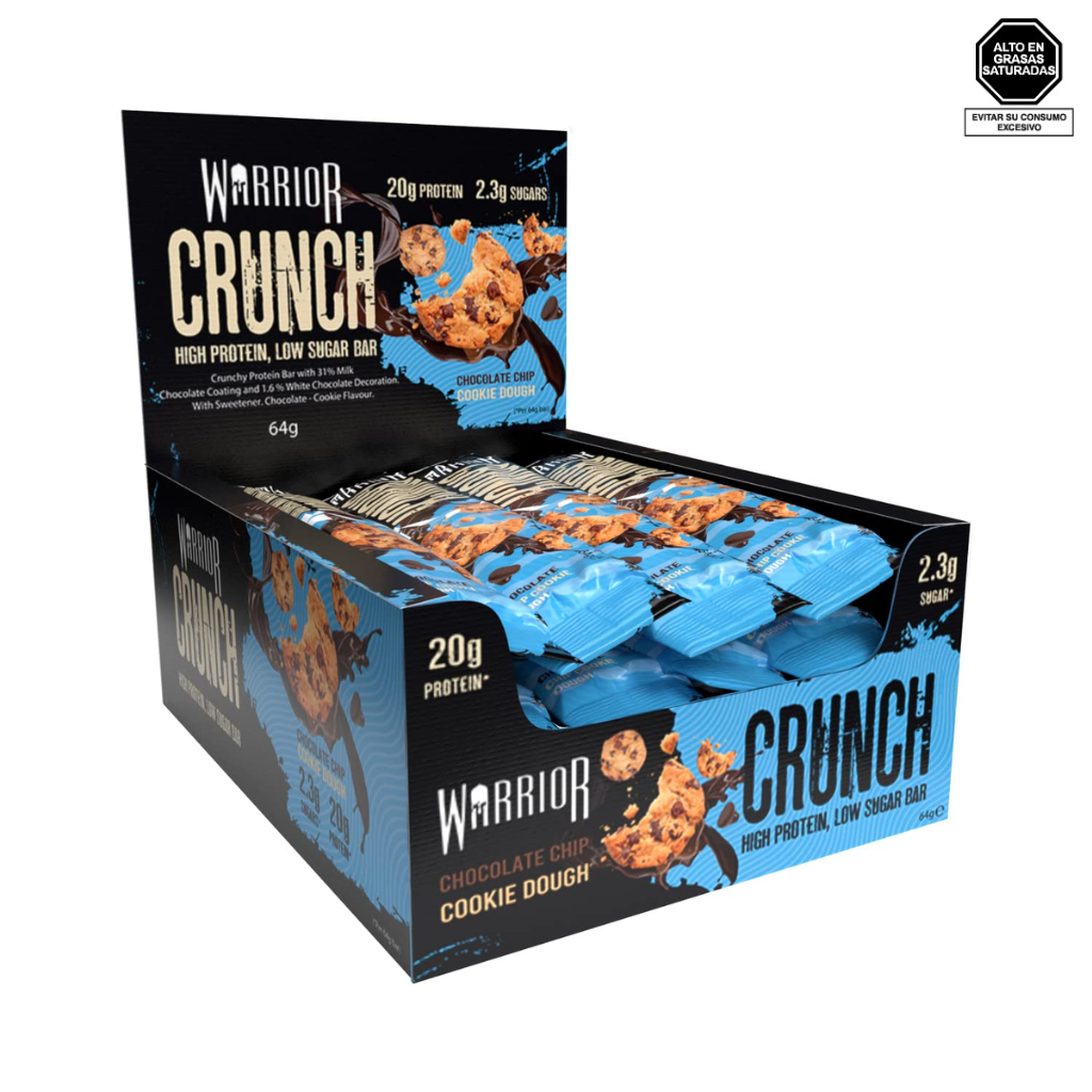 Barra de proteína sabor chocolate chip cookie dough - Warrior Crunch