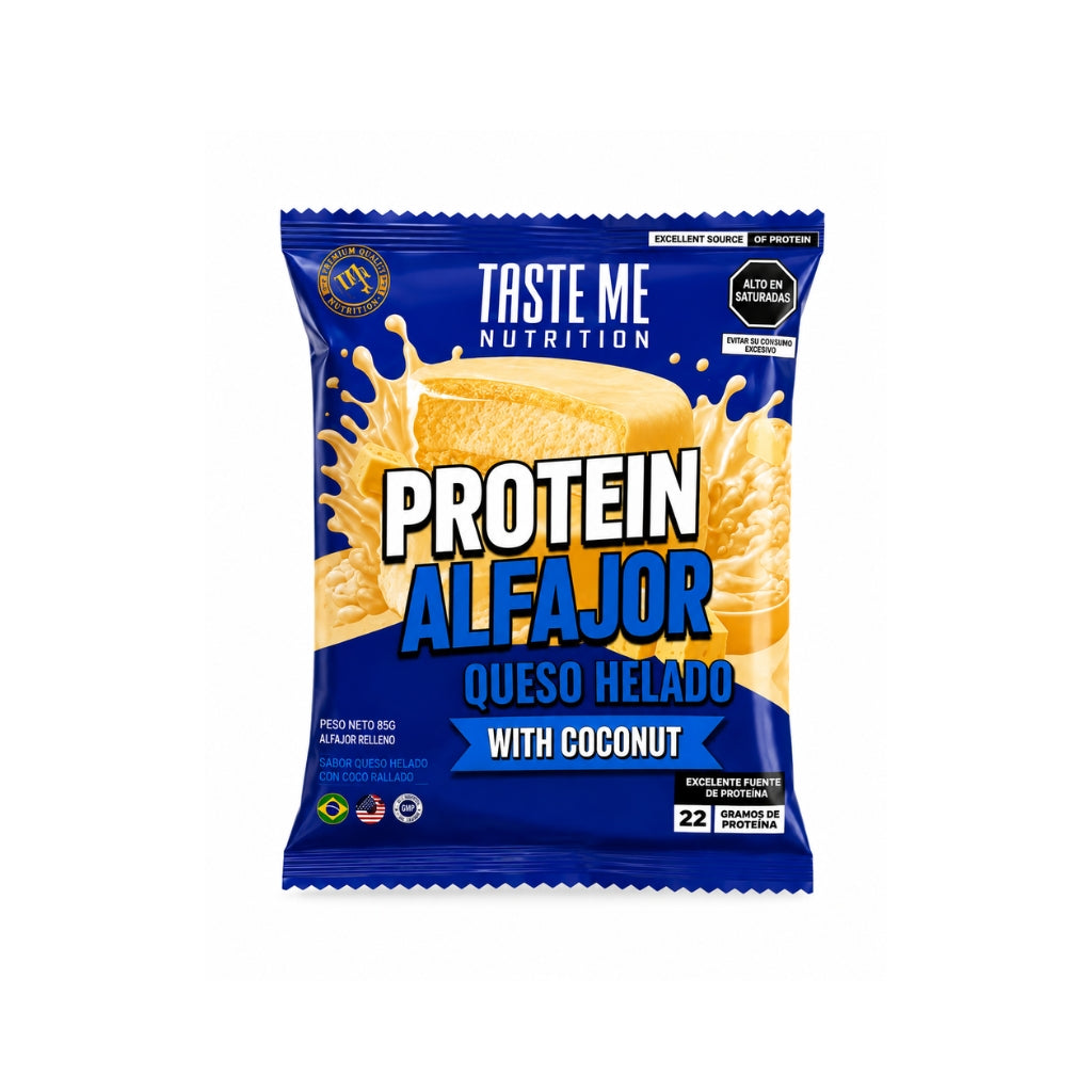Alfajor proteico con avena sabor queso helado 80g - Taste Me Nutrition