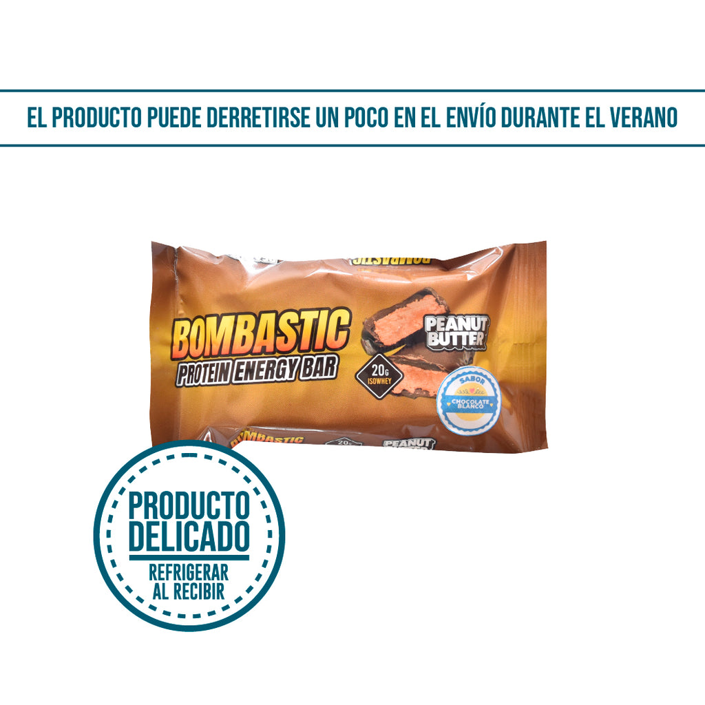 Barra de proteína Bombastic sabor chocolate blanco - The FitMonster Factory
