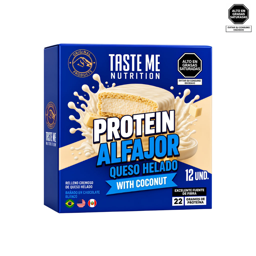 Alfajor proteico con avena sabor queso helado 80g - Taste Me Nutrition