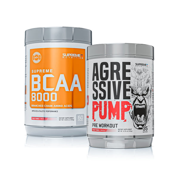 PACK GYM BRO BCAA 8000 + AGRESSIVE PUMP - SUPREME NUTRITION