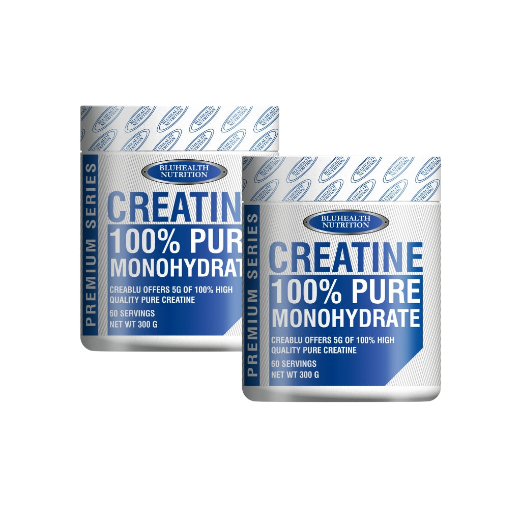 PACK X2 CREATINAS MONOHIDRATADAS 300G UNFLAVORED - BLUHEALTH NUTRITION