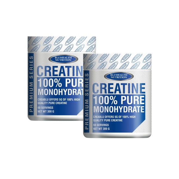 PACK X2 CREATINAS MONOHIDRATADAS 300G UNFLAVORED - BLUHEALTH NUTRITION