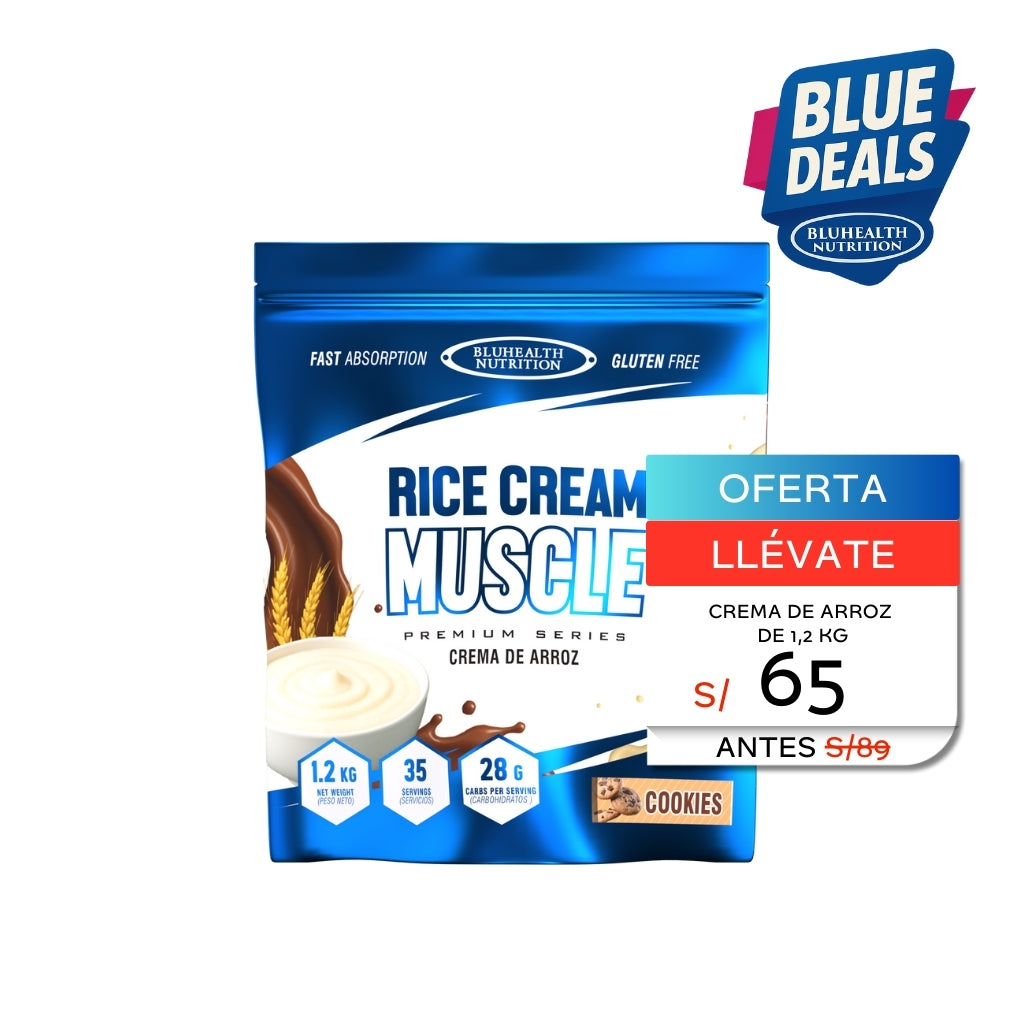 CREMA DE ARROZ SABOR VAINILLA 1.2 KG - BLUHEALTH NUTRITION