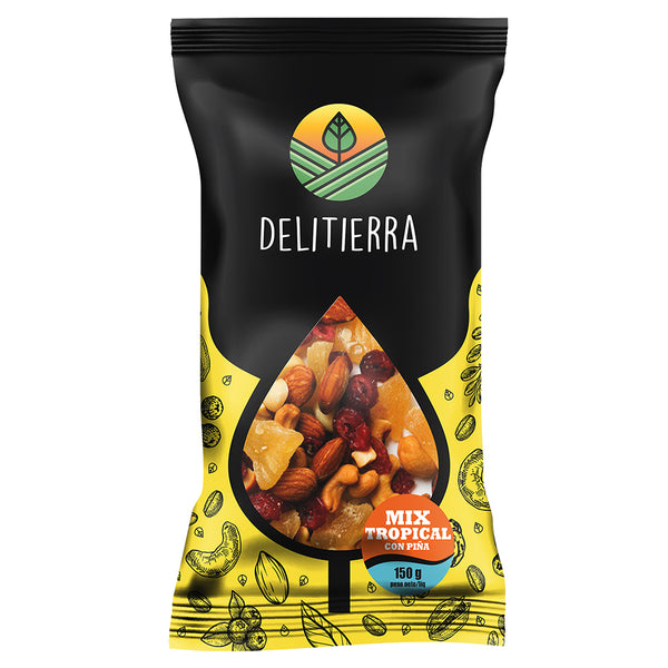 Mix Tropical con Piña Deshidratada x150g - Delitierra