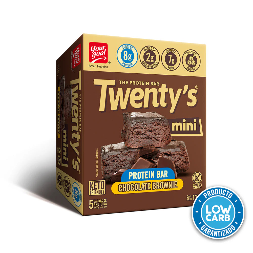 Mini Barra de proteína Twenty's sabor Chocolate Brownie - Your Goal