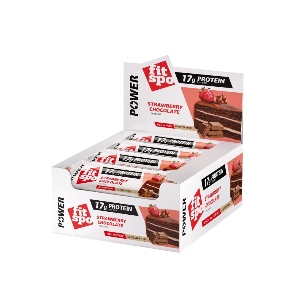 Barra de proteína Power sabor Strawberry Chocolate 55g - Fitspo