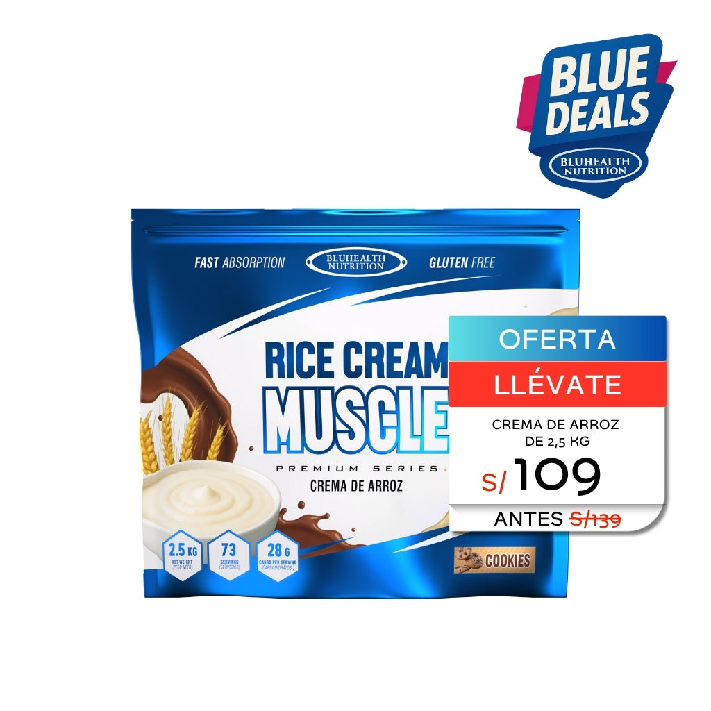 CREMA DE ARROZ SABOR VAINILLA 2,5 KG - BLUHEALTH NUTRITION