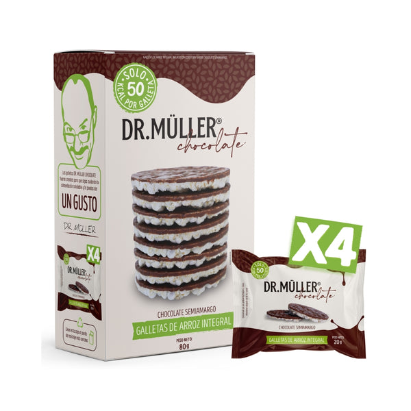 Galleta de arroz integral sabor chocolat semiamargo - Dr. Muller