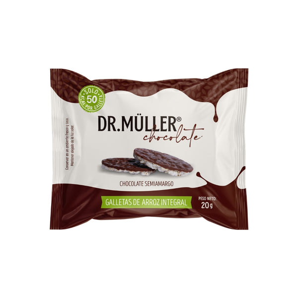 Galleta de arroz integral sabor chocolate semiamargo - Dr. Muller
