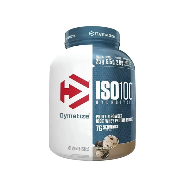 PROTEÍNA ISO100 HYDROLIZED SABOR COOKIES AND CREAM 5LB – DYMATIZE
