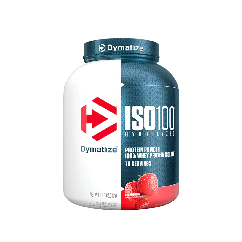 PROTEÍNA ISO100 HYDROLIZED SABOR STRAWBERRY 5LB – DYMATIZE