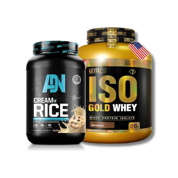 ISO WHEY GOLD PRO 3KG + CREMA DE ARROZ 1,2KG ADN NUTRITION