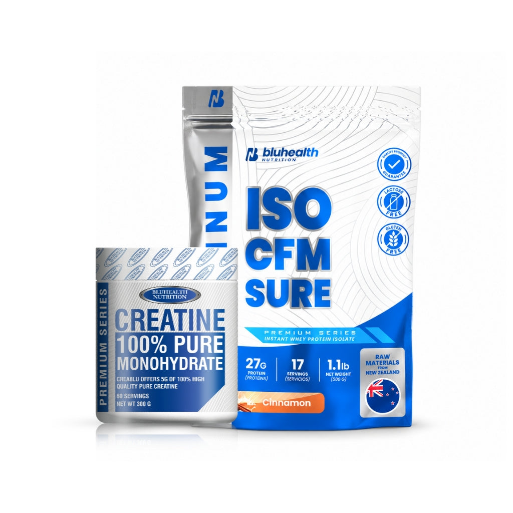 ISO CFM SURE PLATINUM 1,1LB + CREATINA MONOHIDRATADA 300G - BLUHEALTH NUTRITION