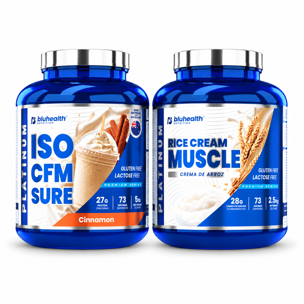ISO CFM SURE PLATINUM 5LB + CREMA DE ARROZ 2,5KG - BLUHEALTH NUTRITION