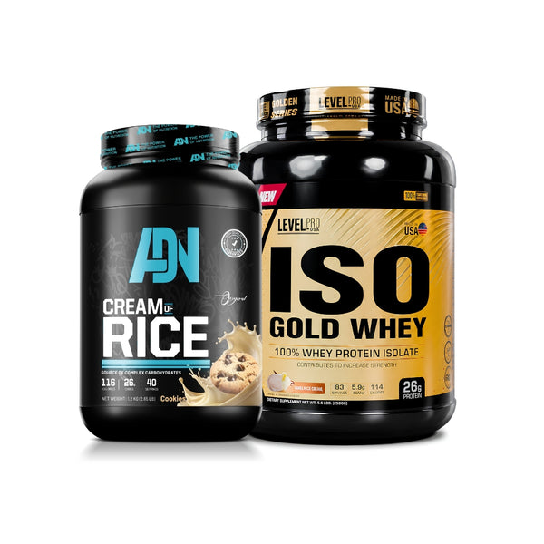 ISO WHEY GOLD PRO 5,5LB + CREMA DE ARROZ 1,2KG - LEVEL PRO