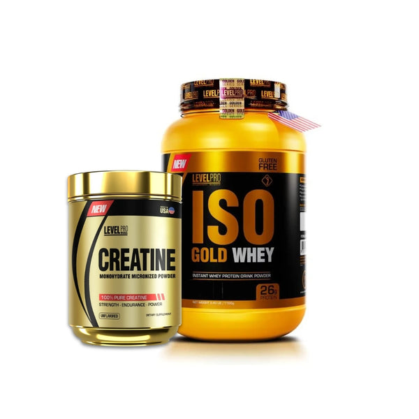 ISO WHEY GOLD PRO 1,1KG + CREATINA MICRONIZADA 500G - LEVEL PRO