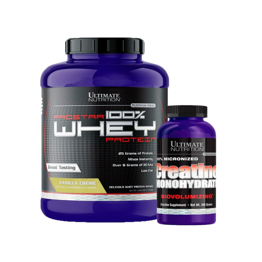 PROSTAR 100% WHEY 5LB+ CREATINA MICRONIZADA 300G - ULTIMATE NUTRITION