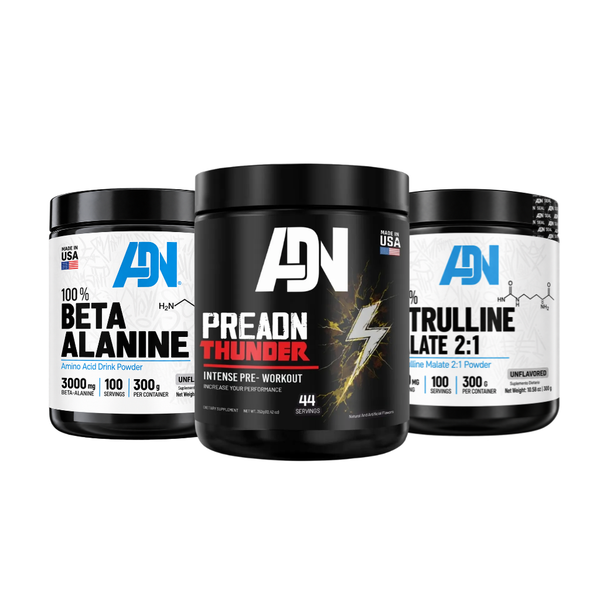 PACK POTENCIA TOTAL CITRULINA, BETA ALINA Y PRE ENTRENO THUNDER - ADN NUTRITION