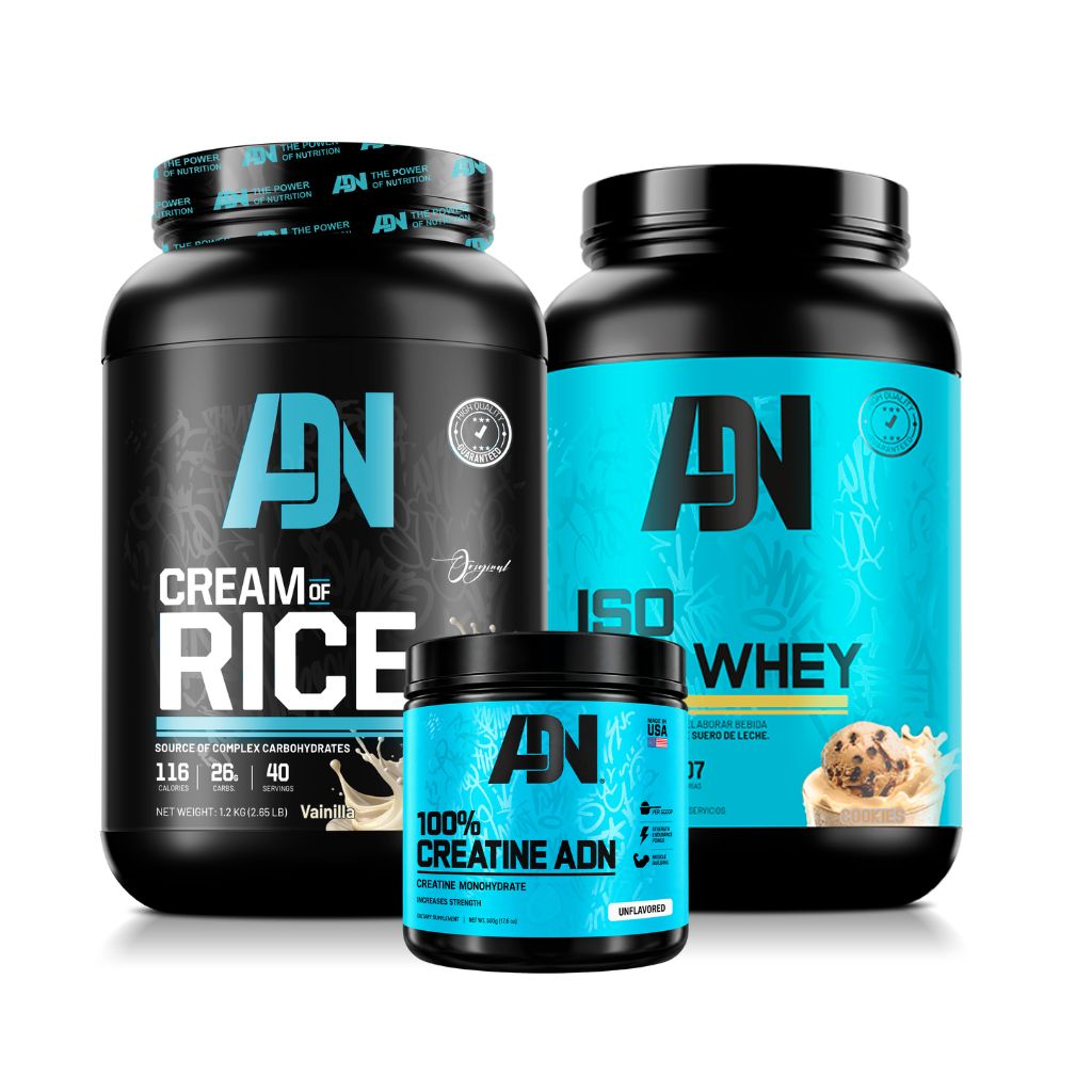 PACK EVOLUCIÓN PRO: PROTEÍNA ISO PRO, CREATINA Y CREMA DE ARROZ - ADN NUTRITION