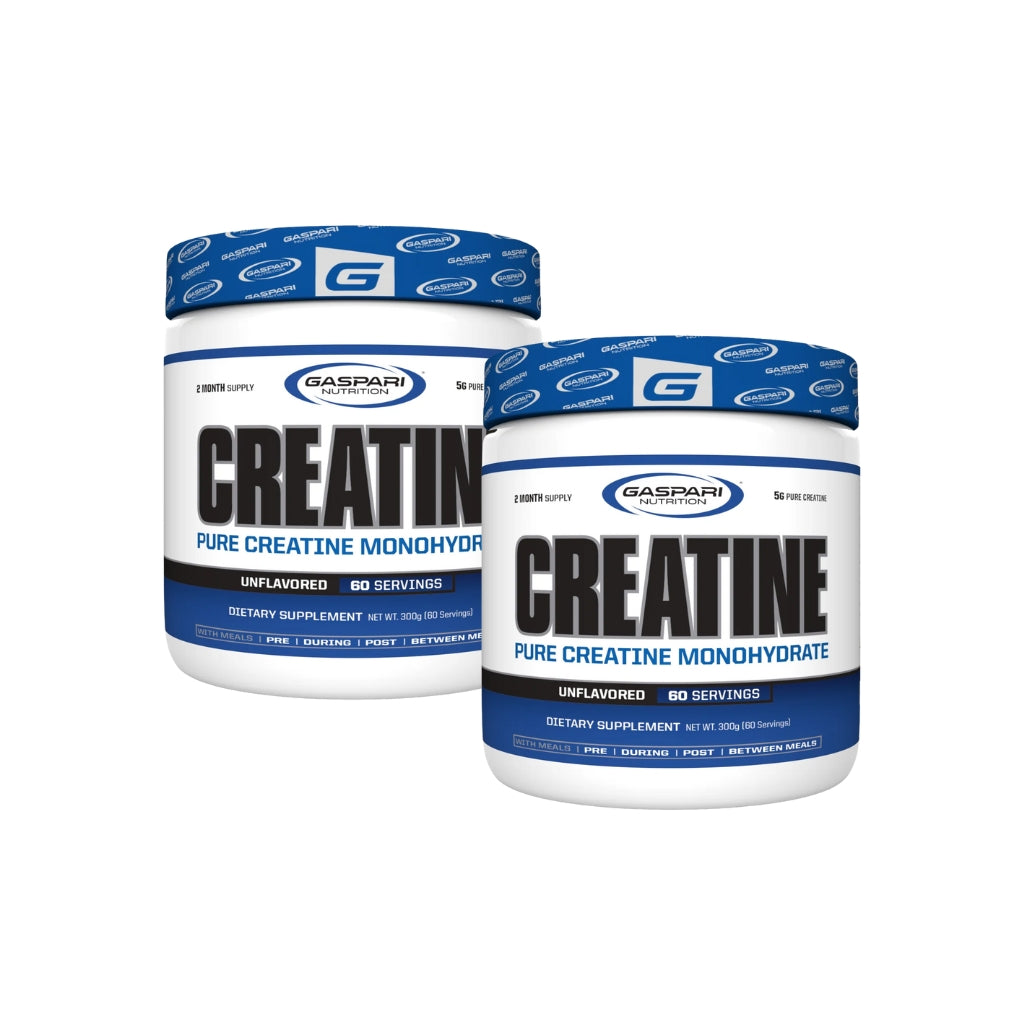 PACK X2 CREATINAS MONOHIDRATADAS 300G UNFLAVORED - GASPARI NUTRITION