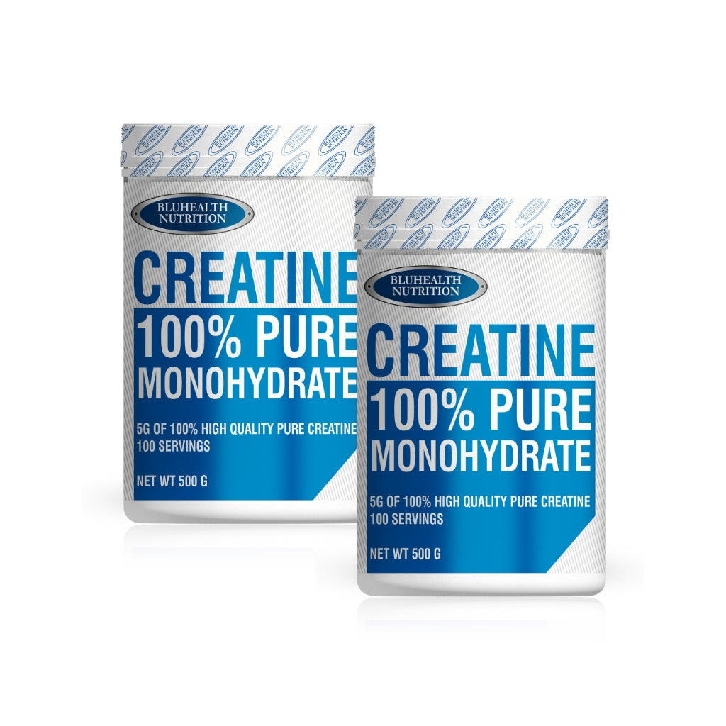 PACK X2 CREATINAS MONOHIDRATADAS 500G UNFLAVORED - BLUHEALTH NUTRITION